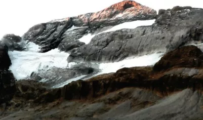 Imatge de la glacera al Mont Perdut (IPE, 05-10-2023)